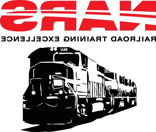 NARS的标志是一个黑白相间的机车图，上面写着“铁路培训卓越”